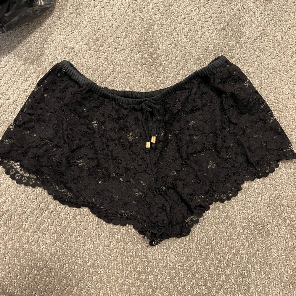 Victoria’s Secret black lace shorts